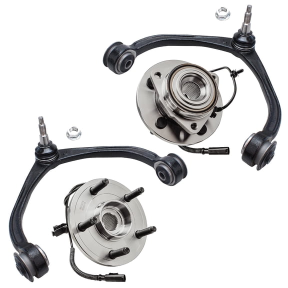 Detroit Axle - Front Upper Control Arm Wheel Hub Bearing for 2005-2010 Dodge Dakota, 2006-2008 Mitsubishi Raider - 4pc Set