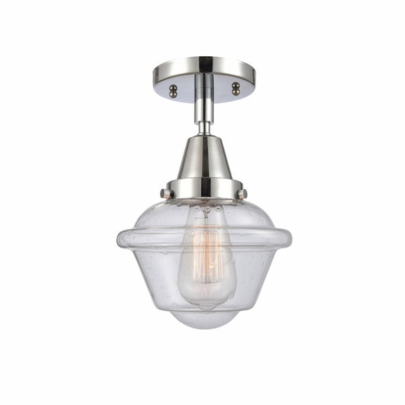 447-1C-PC-G534-Innovations Lighting-Oxford - 1 Light Flush Mount In Traditional Style-9 Inches Tall and 7.5 Inches Wide-Polished Chrome Finish-Seedy