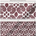 thumbnail image 2 of Soimoi White Cotton Cambric Fabric Maroon Paisley Printed Fabric 1 Yard 56 Inch Wide, 2 of 7