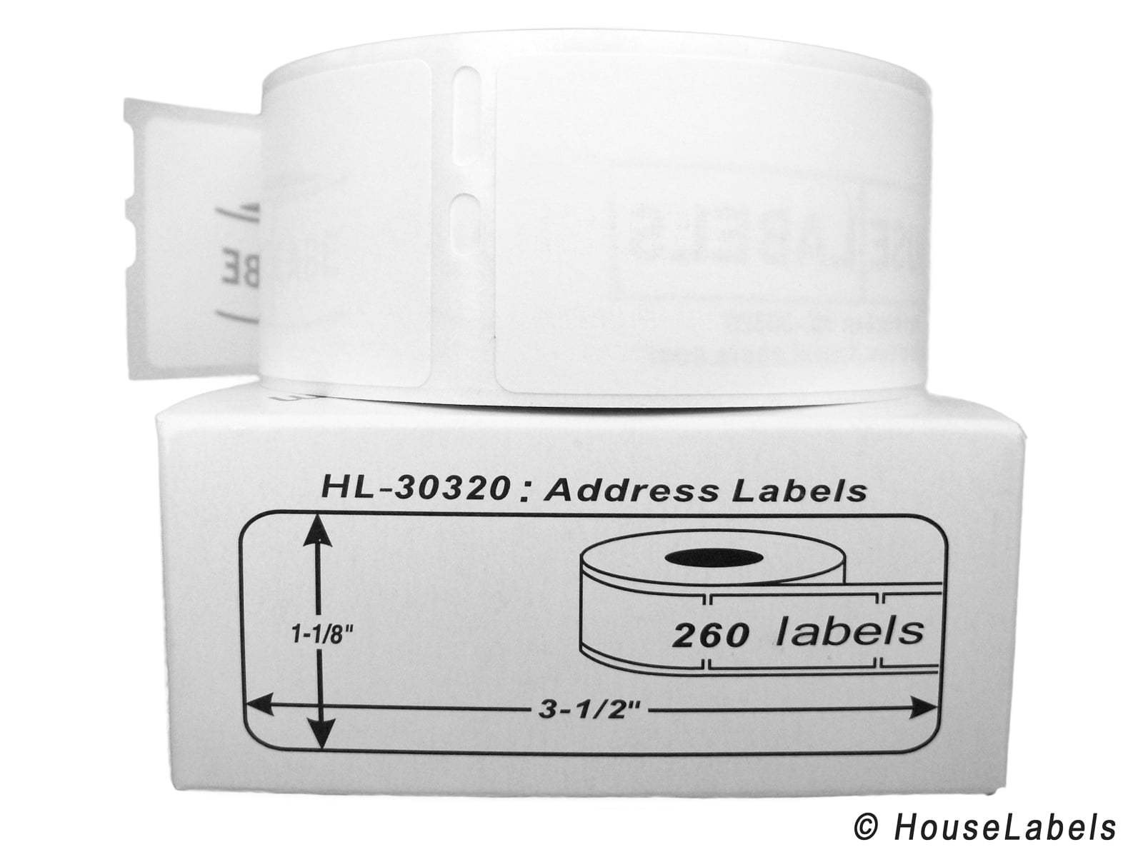 100 Rolls Dymo Labelwriter Compatible 30320 Address Labels 260 Per Roll 