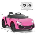 thumbnail image 2 of Infans 12V Kids Ride On Car 2.4G RC Electric Vehicle w/ Lights MP3 Openable Doors Pink, 2 of 7