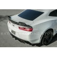thumbnail image 5 of Replacement For 2016-Present Chevrolet Camaro ALL Models | 1LE Extended Track Style ABS Plastic PRIMER BLACK Add On Rear Trunk Lid Wing With Aluminum GLOSSY BLACK & CLEAR Center WickerBill Spoiler, 5 of 12