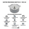 thumbnail image 3 of Motor Síncrono 50ktyz-21 110V AC con Niple, 1 Pieza, 3 of 5