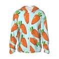 thumbnail image 2 of Uemuo Cartoon Carrot Pattern Women's Full Zip UPF 50+ Sun Protection Hoodie Jacket Long Sleeve Sun Shirt Hiking Outdoor Performance with Pockets-XX-Large, 2 of 9