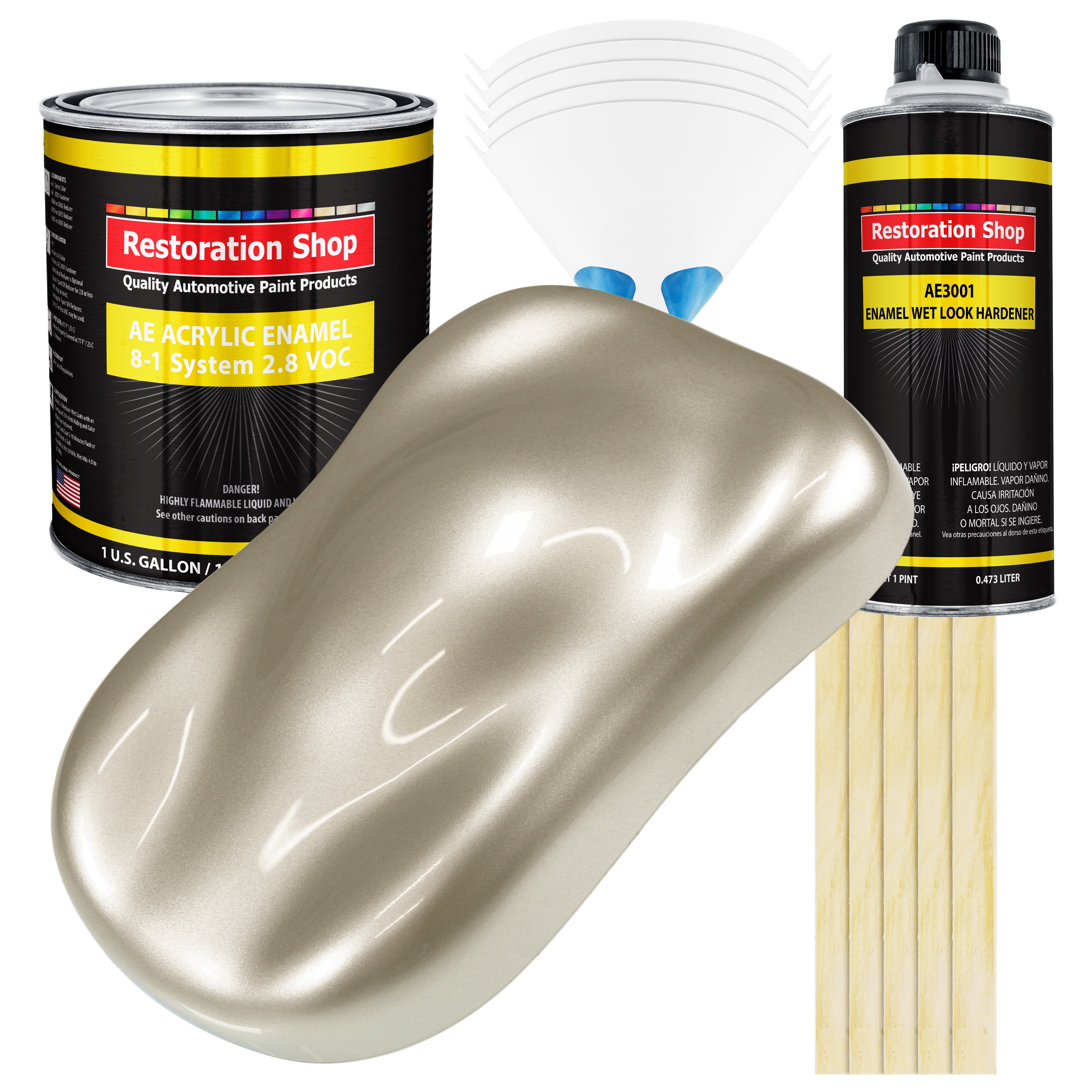 Restoration Shop Bright Silver Metallic Acrylic Enamel Auto Paint