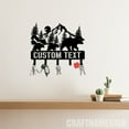 thumbnail image 2 of Craftnamesign Custom Bear Family Metal Key Holder, Mountain Bear Decor, Metal Coat Rack, 2 of 5
