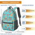 thumbnail image 3 of Golden Retriever and Rose Blue 17" School Backpacks for Teens,Waterproof Oxford Fabric,S-Shape Padded Straps for School,Travel,Hiking,Camping, 3 of 6