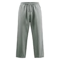 thumbnail image 3 of Men's Striped Relaxed Trousers, Drawstring Elastic Waist Pants, Lightweight Summer Casual Bottoms, 3 of 6