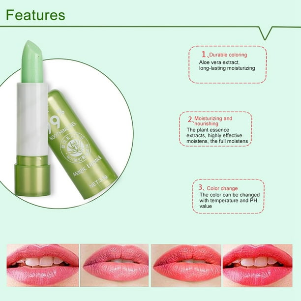 Aloe Vera Lipstick, Color Changing Lipstick Lip Gloss Long Lasting  Nutritious Soothing Lip Balm, Moisturizing Lipstick, Aloe Vera Lip Stick,  Lip Care Beauty Tool - Walmart.ca