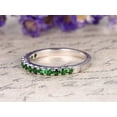 thumbnail image 2 of 2CT Round Cut Emerald Half Eternity Women Wedding Band Ring 925 Silver, 2 of 5