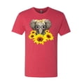 thumbnail image 2 of Elephant Sunflower Cute Love Animal Lover Mens Premium Tri Blend T-Shirt, Vintage Red, Large, 2 of 3