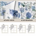 thumbnail image 3 of Blue Spring Floral Kitchen Window Curtains, Swag Curtains Valance for Bedroom Living Room Bathroom, Watercolor Botanical Elegant Rod Pocket Window Treatment Curtain Block Drapes 2 Panels 36"x63", 3 of 9