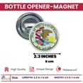 thumbnail image 2 of Bottle Opener - Magnet - State Seal Illinois - USA | Fridge-Mounted Bar Tool, Travel Souvenir, Collectible Kitchen Accessory, 2 of 9