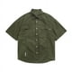 thumbnail image 4 of Camisa de manga corta con botones y bolsillos para hombre, estilo japonés, estilo cárdigan informal, a la moda, para verano, 4 of 5
