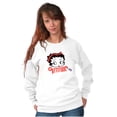 thumbnail image 4 of Betty Boop Attitude Cartoon Character Women Crewneck Sweatshirt Brisco Brands M, 4 of 6