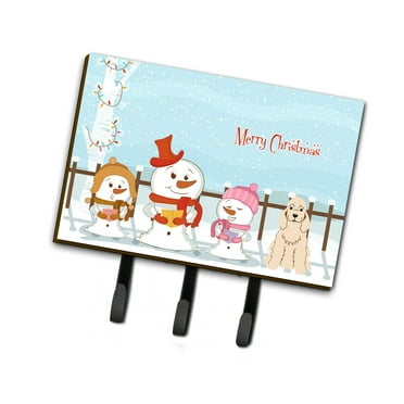 Merry Christmas Carolers Cocker Spaniel Buff Leash or Key Holder
