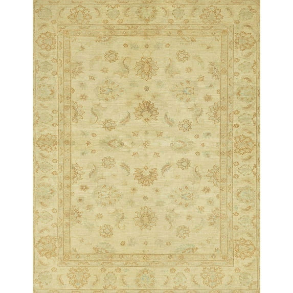 Ahgly Company Machine Washable Indoor Rectangle Abstract Mustard Yellow Area Rugs, 5' x 8'