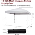 thumbnail image 3 of YUSAZENS 10 ft by 10 ft Pop Up Canopy, Outdoor Screen Tent with Mesh Mosquito Netting Side Walls, Waterproof Screen Shed for Camping Picnic Party Deck Yard Events, 3 of 6