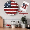 thumbnail image 5 of Wall Clock 10 Inch 4th of July Round Silent Decorative Wall Clocks Battery Operated for Living Room Bedroom Kitchen Classroom Decor, Patriotic Farmhouse American Flag Memorial Day,Small, 5 of 7
