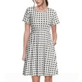 thumbnail image 1 of Bixox Robe d'Été à Manches Courtes pour Femmes Robe Ample Longueur Genou avec Poches-Avion, 1 of 7
