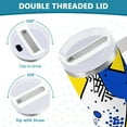 thumbnail image 3 of Yayeee 40oz Stainless Steel Tumbler with Straw and Handle Double-Wall Insulated Travel Water Bottle, Yelllow Simple Shapes, 3 of 8