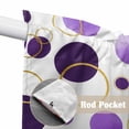 thumbnail image 4 of Purple Polka Dots Swag Valances for Windows 2 Pack, Kitchen Window Curtains 36 Inch Length, Modern Abstract Art Privacy Swag Curtains for Living Room/Bathroom with Rod Pocket 36"x36", 4 of 8