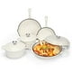 thumbnail image 1 of Juego de utensilios de cocina de hierro fundido esmaltado antiadherente: 8 ollas y sartenes con tapa, sartén, sartén holandesa, apto para todo tipo de cocinas, ideal para hornear pan de masa madre, in, 1 of 5
