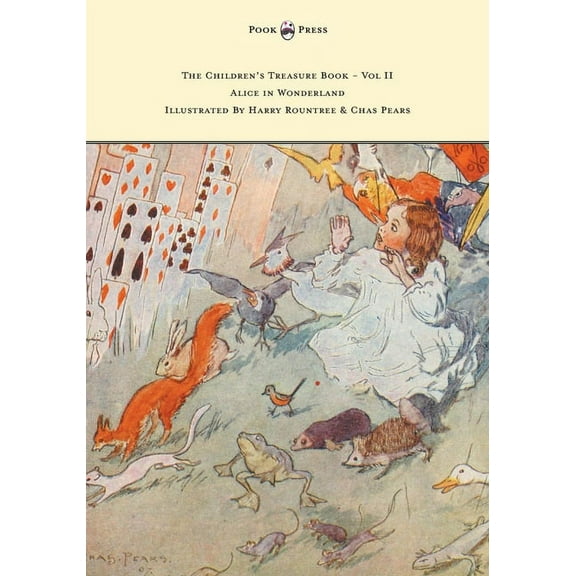 The Children's Treasure Book - Vol II - Alice in Wonderland - Illustrated by Harry Rountree and Chas Pears, (Hardcover)
