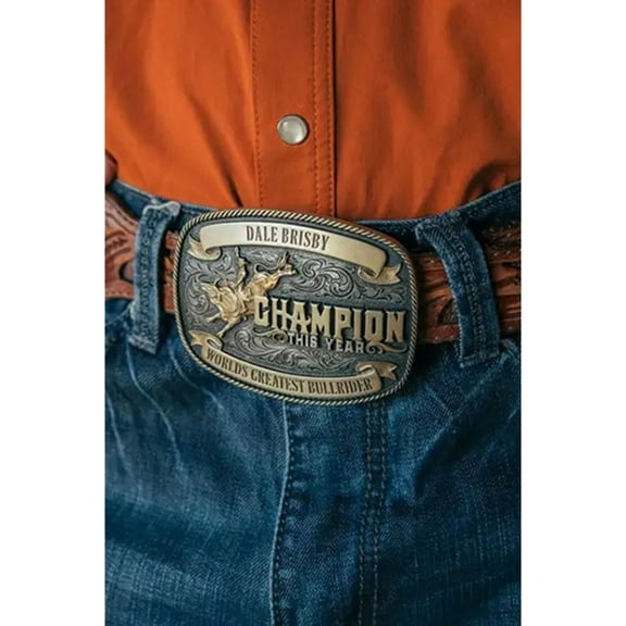Montana Silversmiths Men's Champion Dale Brisby Attitude Belt Buckle Bronze One Size