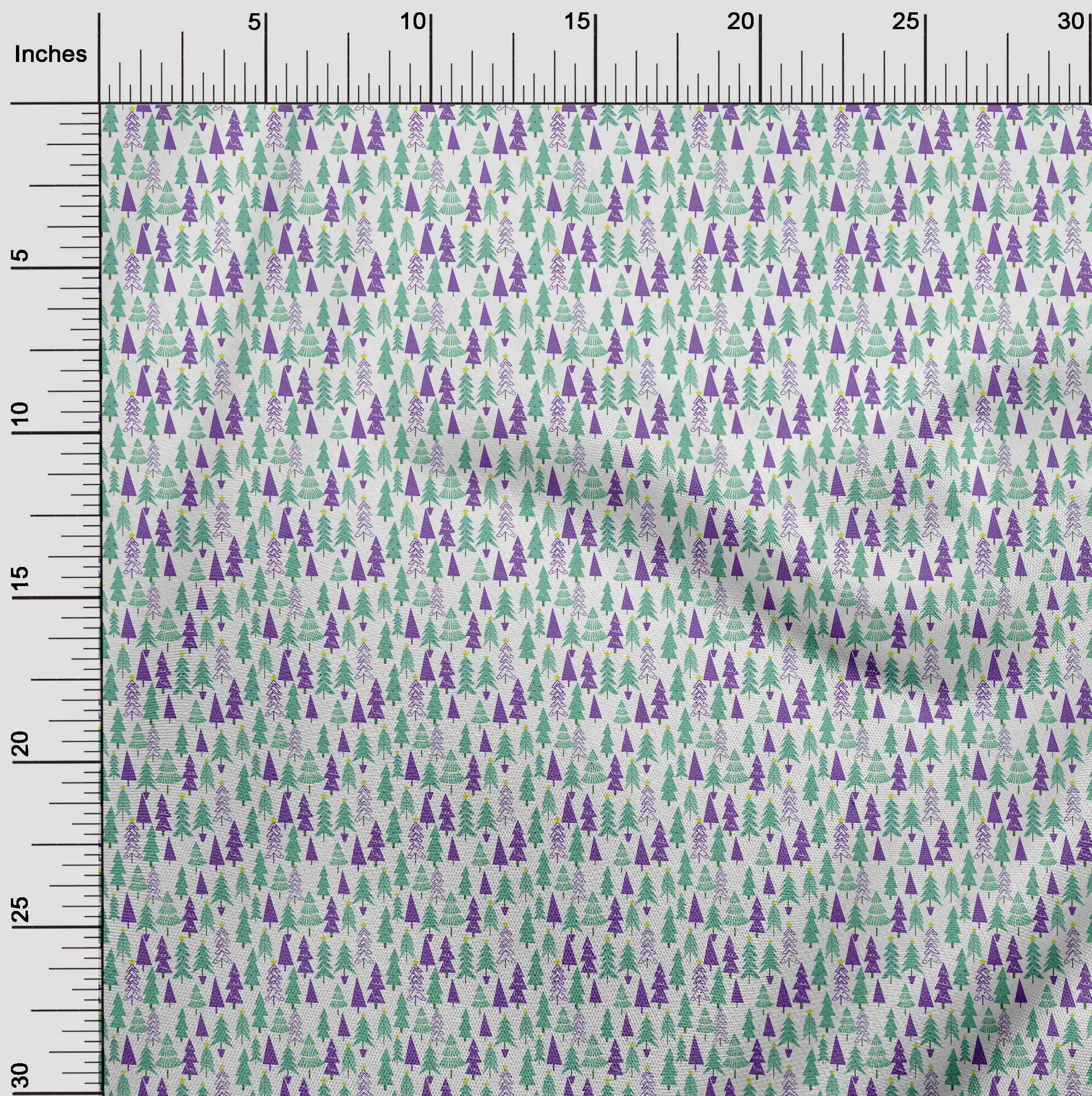 oneOone Cotton Jersey Purple Fabric Christmas Sewing Material Print Fabric By The Yard 58 Inch Wide