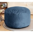 thumbnail image 3 of Lamerge Adult bean bag chair, velvet fur, high elastic memory foam filling, comfortable and foldable, suitable for bedroom living room study, Blue, 3 of 6