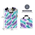thumbnail image 2 of Yayeee Freestanding Laundry Hamper with Handle Collapsible Large Storage Basket for Clothes, Green Drawing, 2 of 7