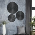 thumbnail image 2 of CosmoLiving by Cosmopolitan Black Wooden Carved Radial Plate Wall Decor (3 Count), 2 of 7