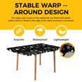 thumbnail image 4 of Christmas Black Table Cloths for 5 Foot Rectangle Tables, Xmas Tree Winter Snowflakes Plants Holiday Patio Waterproof Elastic Fitted Tablecloths, Washable Rectangular Table Cover for Camping, 4 of 8