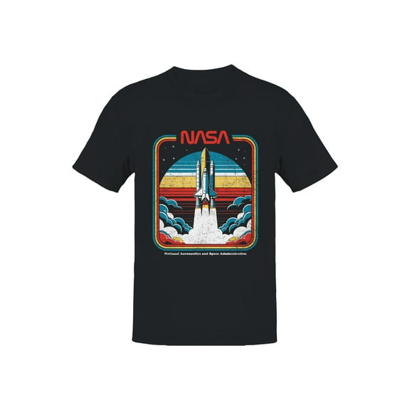Officially Licensed Nasa Vintage Space Shuttle Blastoff Men's T-shirt