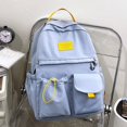 thumbnail image 3 of Woman Backpack Contrast Color Fashion Travel Bookbags for Outdoor Sport (Blue), 3 of 8