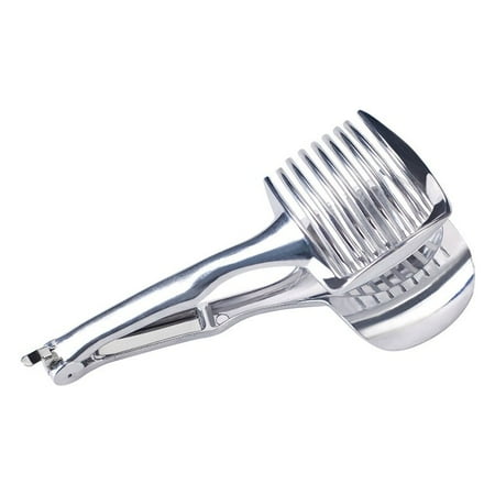 

Kitchen Gadgets Handy Stainless Steel Onion Holder Potato Tomato Slicer Vegetable Fruit Cutter Safety Cooking Tools Accessories