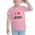 thumbnail image 3 of I Love Jesus Heart Cute Toddler Tshirts for Boys Girls (Pink, 5/6T), 3 of 5
