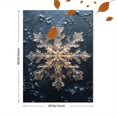 thumbnail image 3 of Qisvanset 12x16 Inch Framed Canvas Wall Art Snowflake Crystal Pattern Winter Home Ready To Hang Wall Decor, 3 of 8