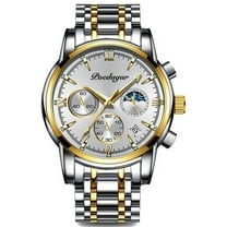 POEDAGAR New Fashion Mens Watches Blue Luxury Top Brand Big Dial Military Quartz Watch Leather Sport Waterproof Chronograph