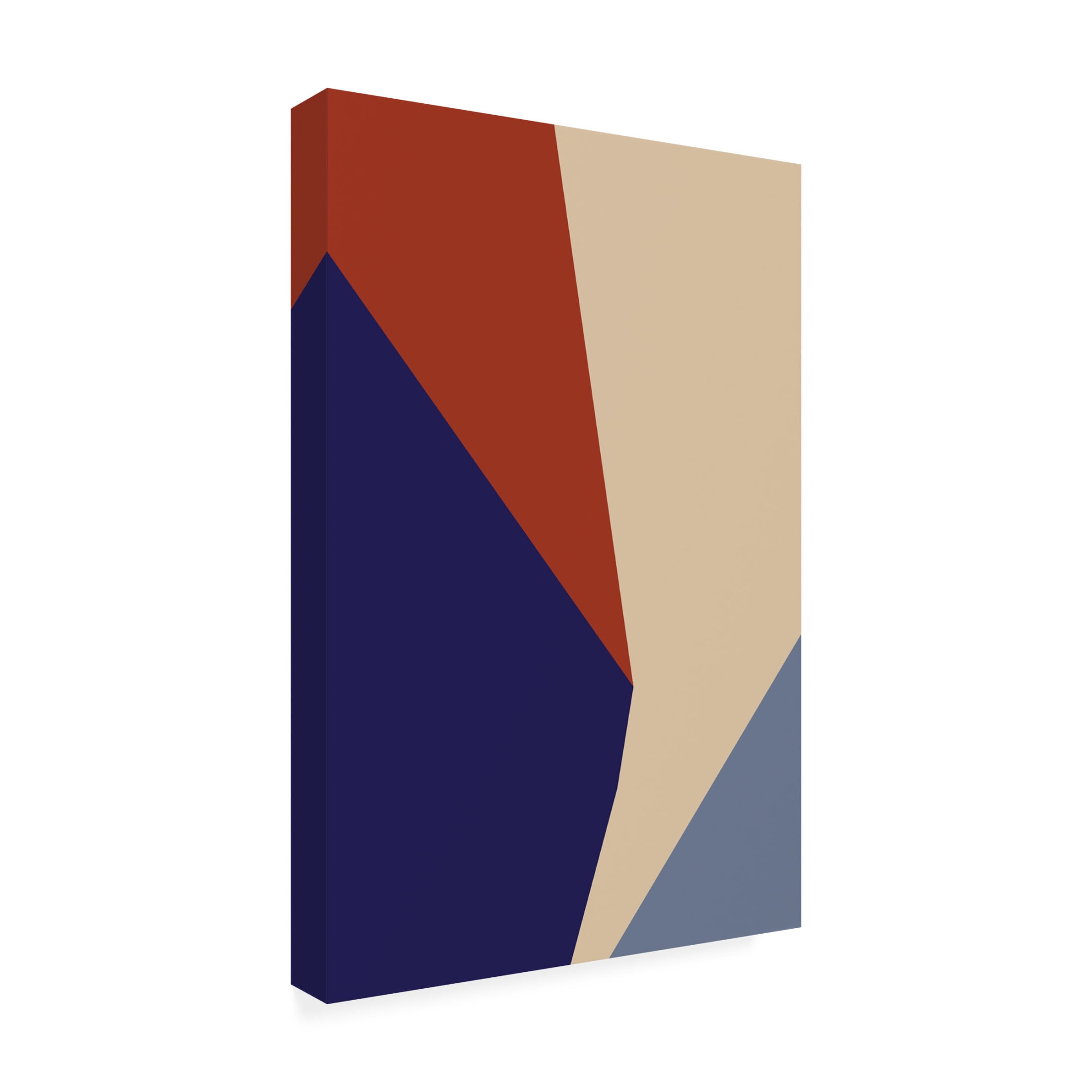 Canvas Wall Art - Pictufy Studio 'Color Blocks 03' Wall Art for Living Room, Bedroom, or Office Décor by Trademark Fine Art - 16 x 24 Inches