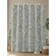 thumbnail image 4 of Bird Flowers Shower Curtain, Branch Vintage Retro Waterproof Shower Curtain Set with 12 Hooks Lightweight Washable Fabric Shower Curtains for Bathroom 72x72 Inches, 4 of 6