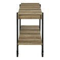 thumbnail image 4 of Furniture of America Russe 1-Shelf Wood Rustic Oak Sofa Table with Wheels, 4 of 7