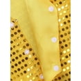thumbnail image 4 of renvena Kids Boys Girls Glittery Sequined Vest Waistcoat with Hat for Jazz Hip Hop Dancewear 3-14 Gold 9-10, 4 of 7