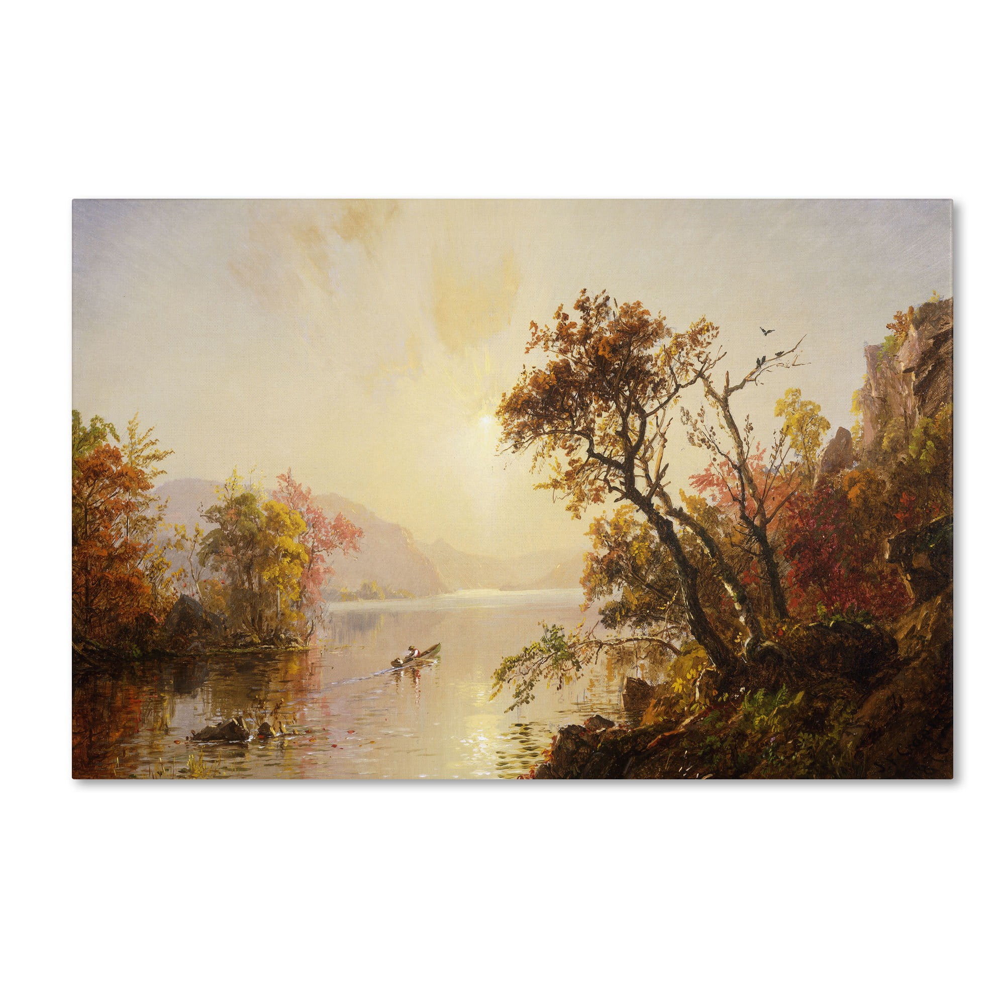 Trademark Fine Art "Rowing Out of a Cove 1878" Canvas Art by Jasper Cropsey