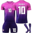 thumbnail image 1 of Conjunto de camiseta de fútbol local y visitante de Alemania de la Copa EC 2024 adecuado para niños y adultos talla 10 + calcetines-S S, 1 of 4