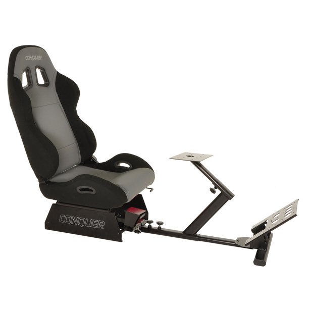 Conquer Racing Seat Driving Simulator Chair Gaming Sim With Gear Shifter Mount Walmart Com