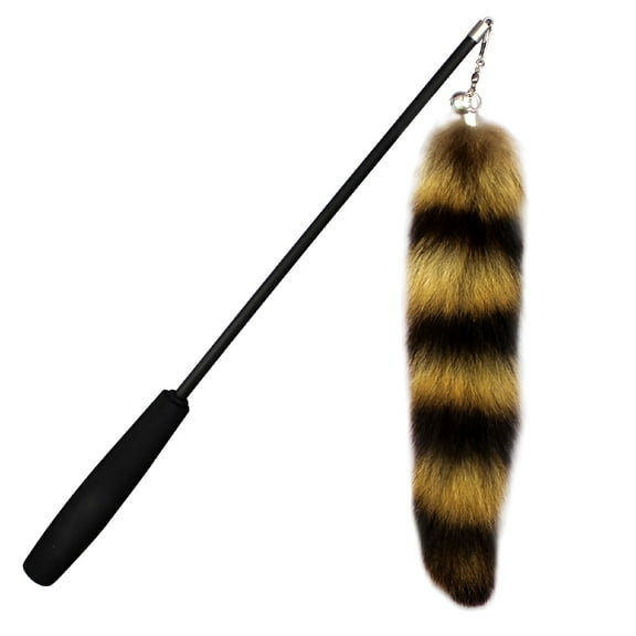 BESTSKY 1PCS Cat Toys for Indoor Cats, Retractable Cat Toy Wand, Interactive Cat Toy, Cat Feather Wand Toy for Cat Exercise, Brown