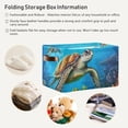 thumbnail image 6 of Coolnut Sea Turtle Storage Bins Foldable Canvas Fabric Storage Basket with Handles for Organizing, Large Storage Baskets for Shelves Closet Decor Gifts, 6 of 7