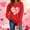 Red, variant on Fznquz Sweatshirt Women Crew Neck Valentines Day Love Heart Graphic Outfit Cute Plus Size Red Fashion XL